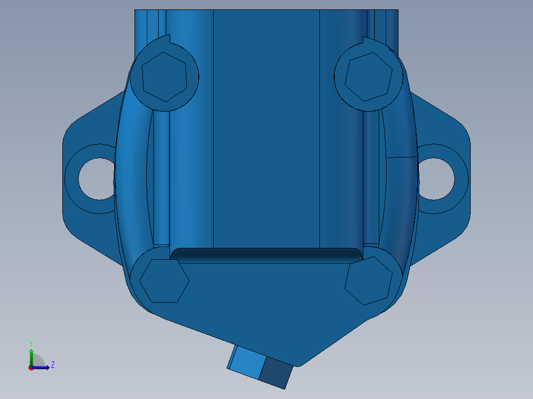 伊顿2K-100摆线液压马达平键标准轴左视图