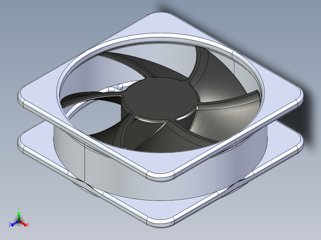 0散热风扇正等轴测图