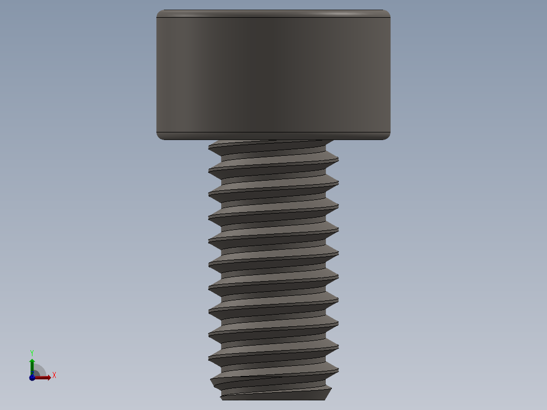 Screw_DIN_912_M2.5x5F_A2.SLDPRT公制内六角螺钉前视图