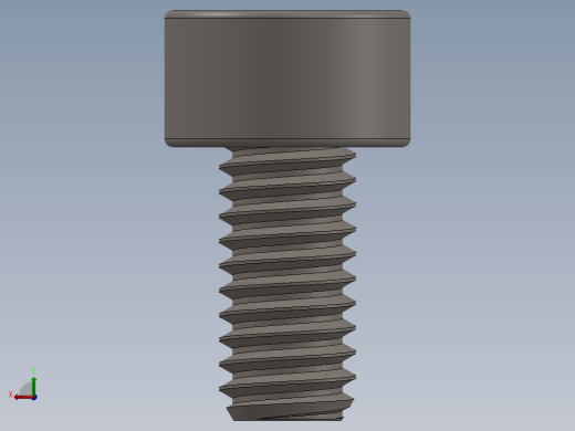 Screw_DIN_912_M2.5x5F_A2.SLDPRT公制内六角螺钉后视缩略图