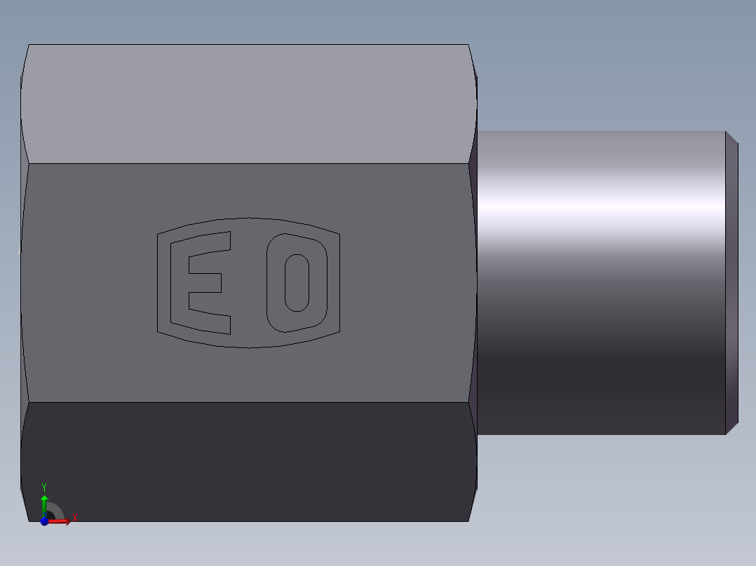 直通内螺纹接头、5DB-14-04前视图