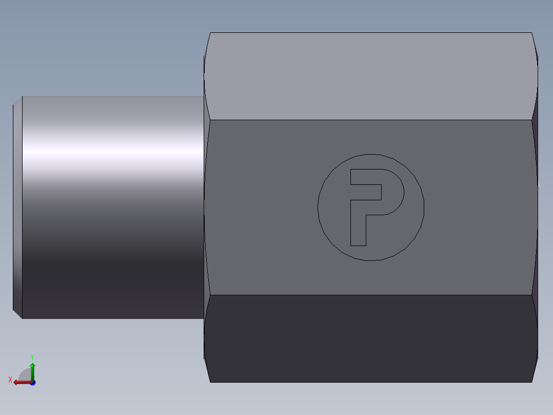 直通内螺纹接头、5DB-14-04后视图