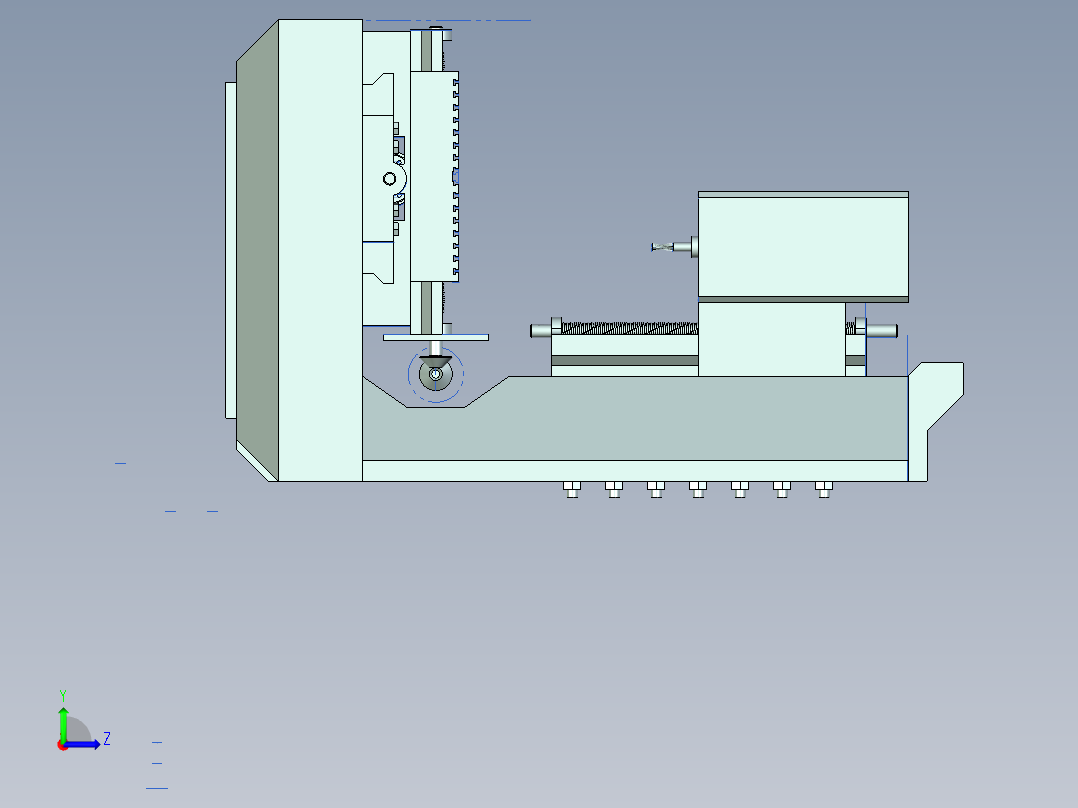 A3003703-数控铣床左视图
