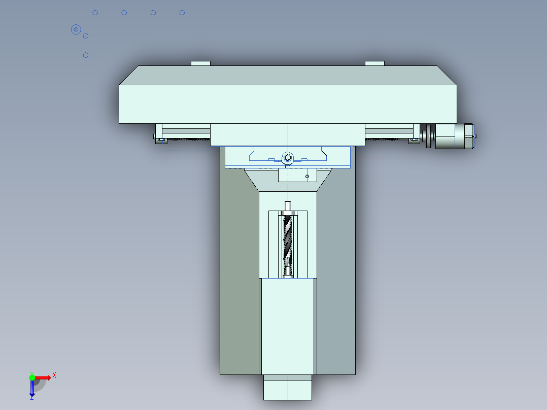 A3003703-数控铣床俯视图