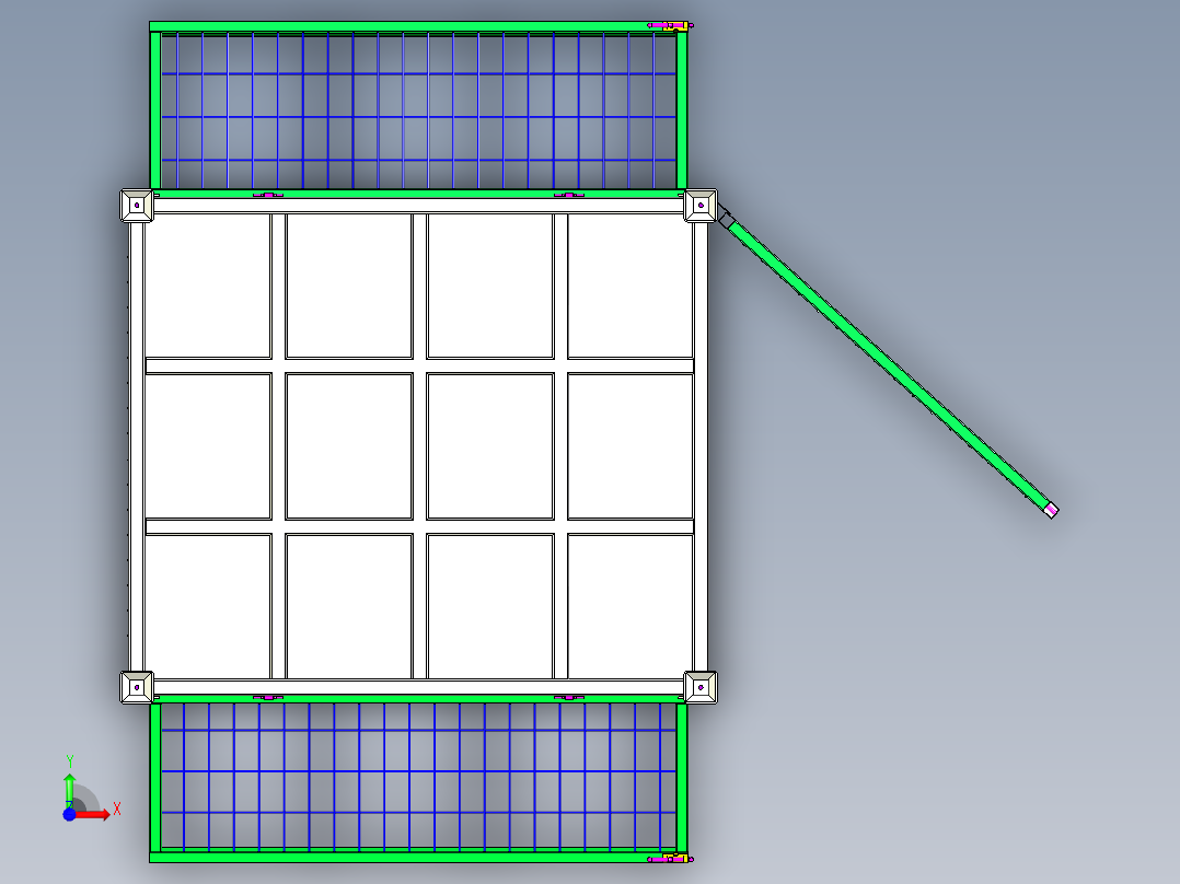 折叠式仓储笼前视图