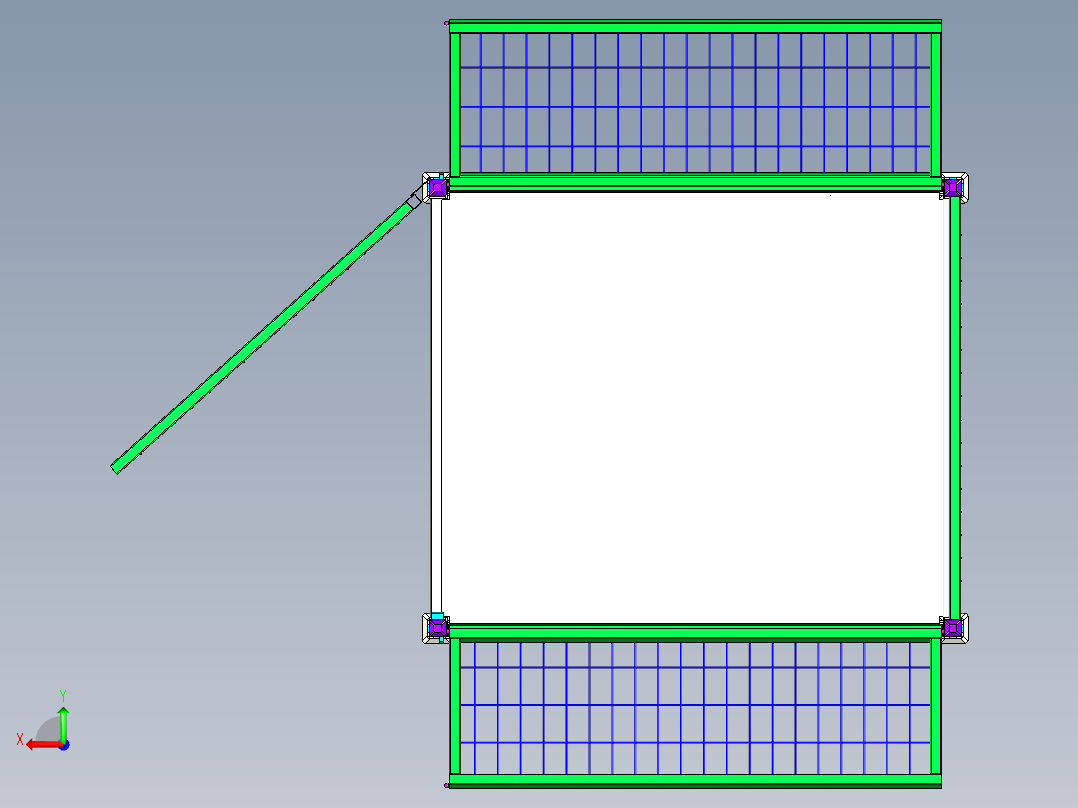 折叠式仓储笼后视图