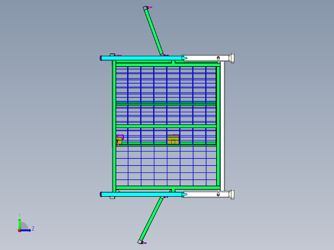 折叠式仓储笼左视图