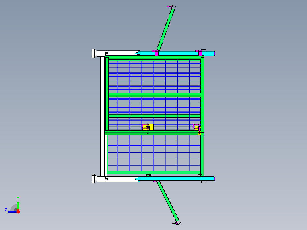 折叠式仓储笼右视图