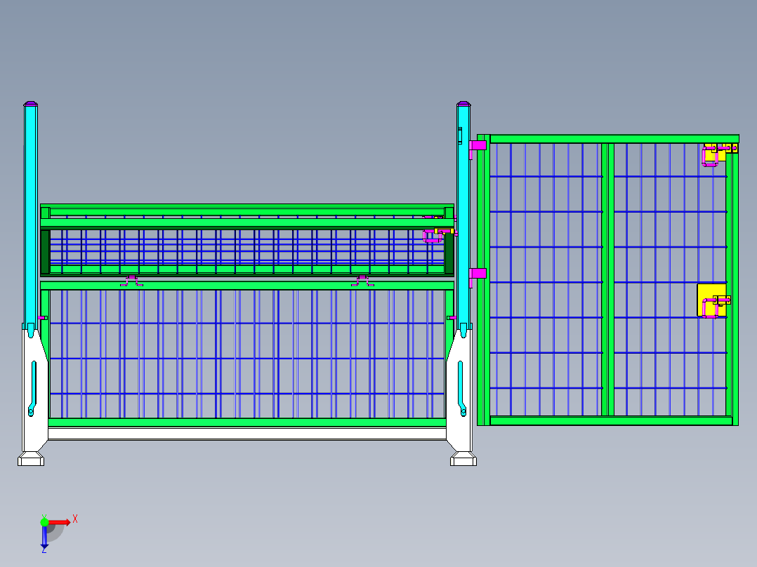 折叠式仓储笼俯视图