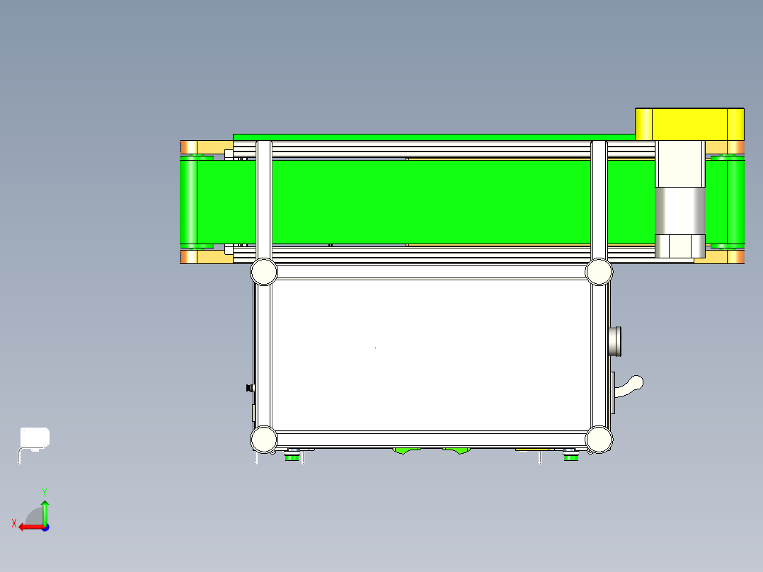 半自动水口切除机后视图