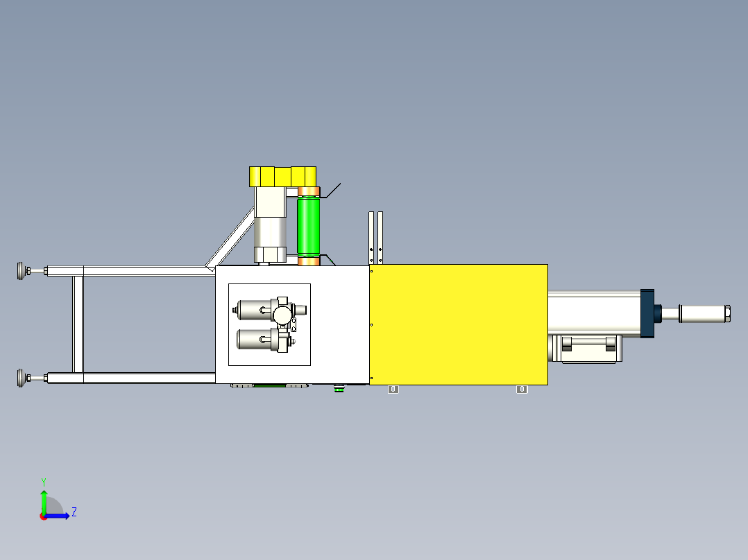 半自动水口切除机左视图
