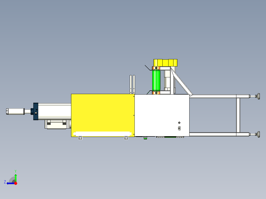 半自动水口切除机右视图