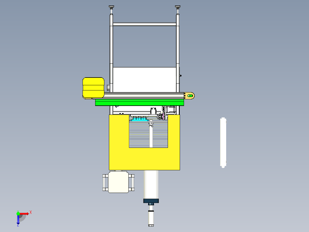 半自动水口切除机俯视图