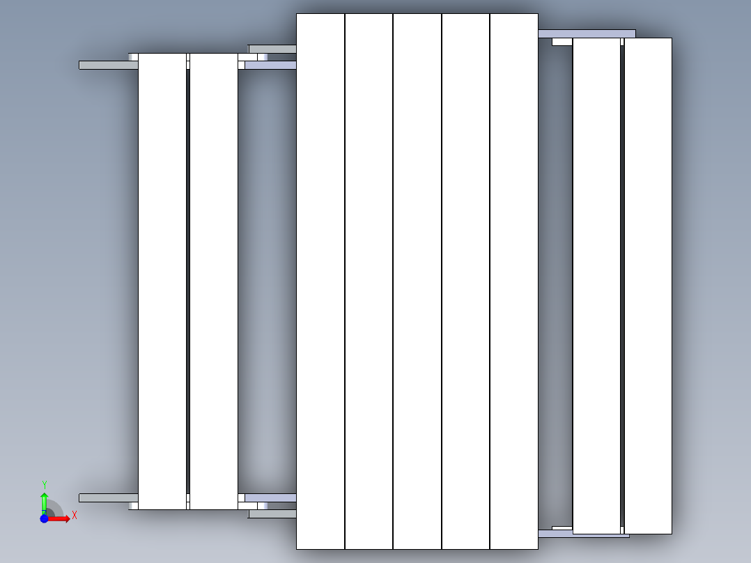 折叠木板椅前视图