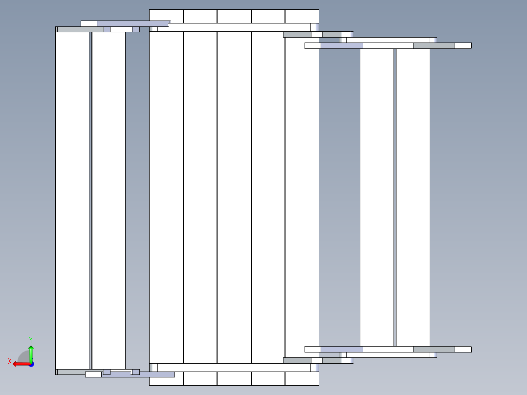 折叠木板椅后视图