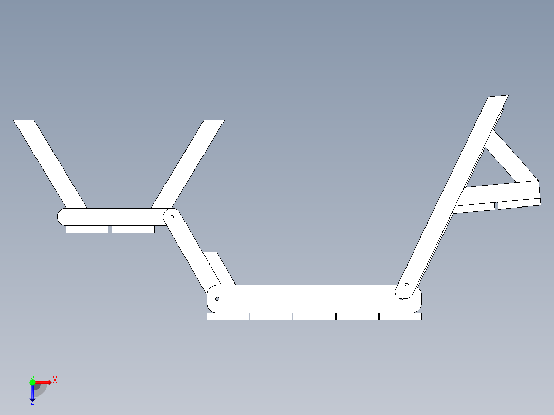 折叠木板椅俯视图