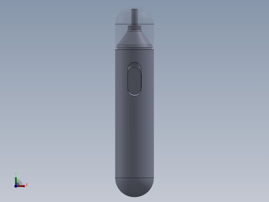 鼻毛修剪器前视图