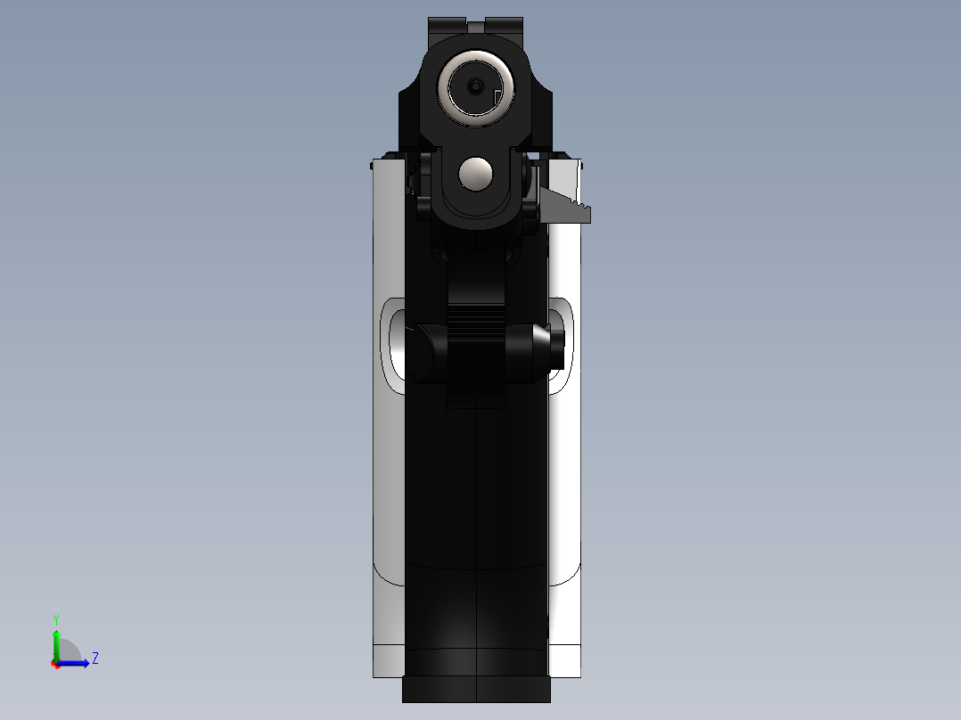 手枪左轮冲锋枪老式狙击步枪设计3D图纸Beretta 84F SW左视图