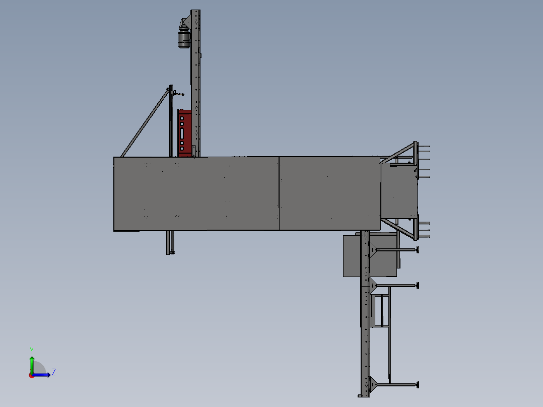 Z型输送机-可编辑参数左视图