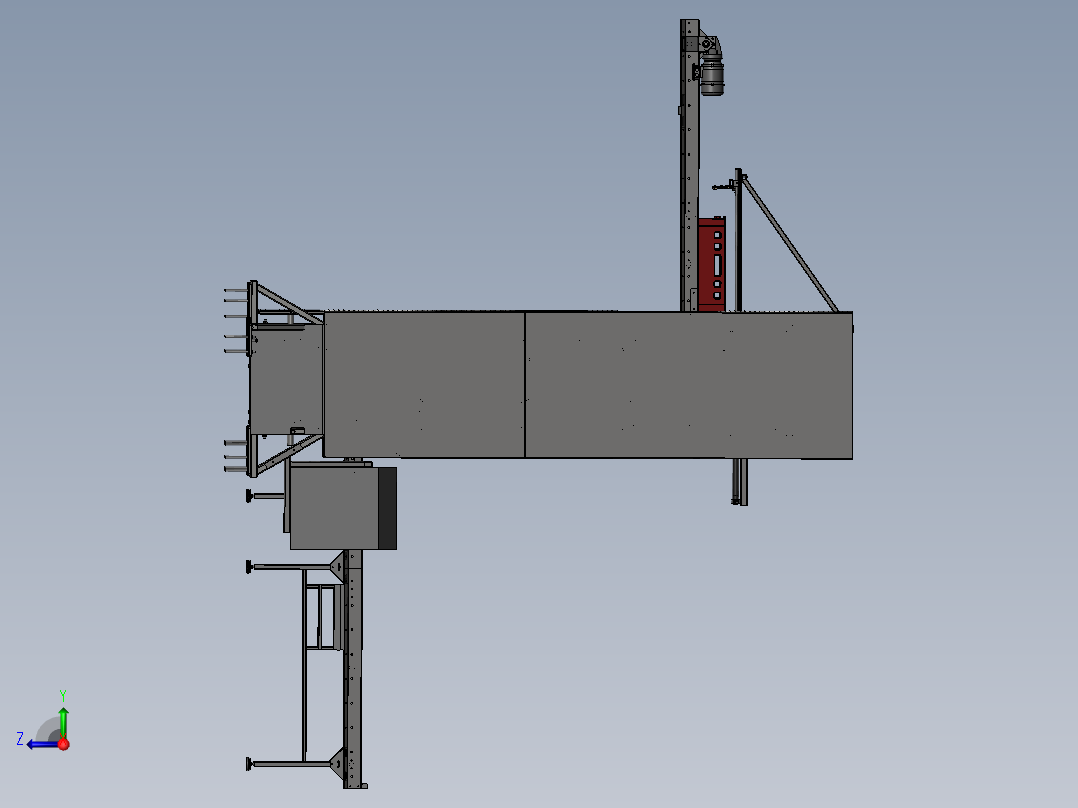 Z型输送机-可编辑参数右视图