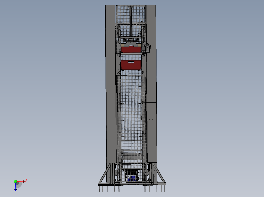 Z型输送机-可编辑参数俯视图
