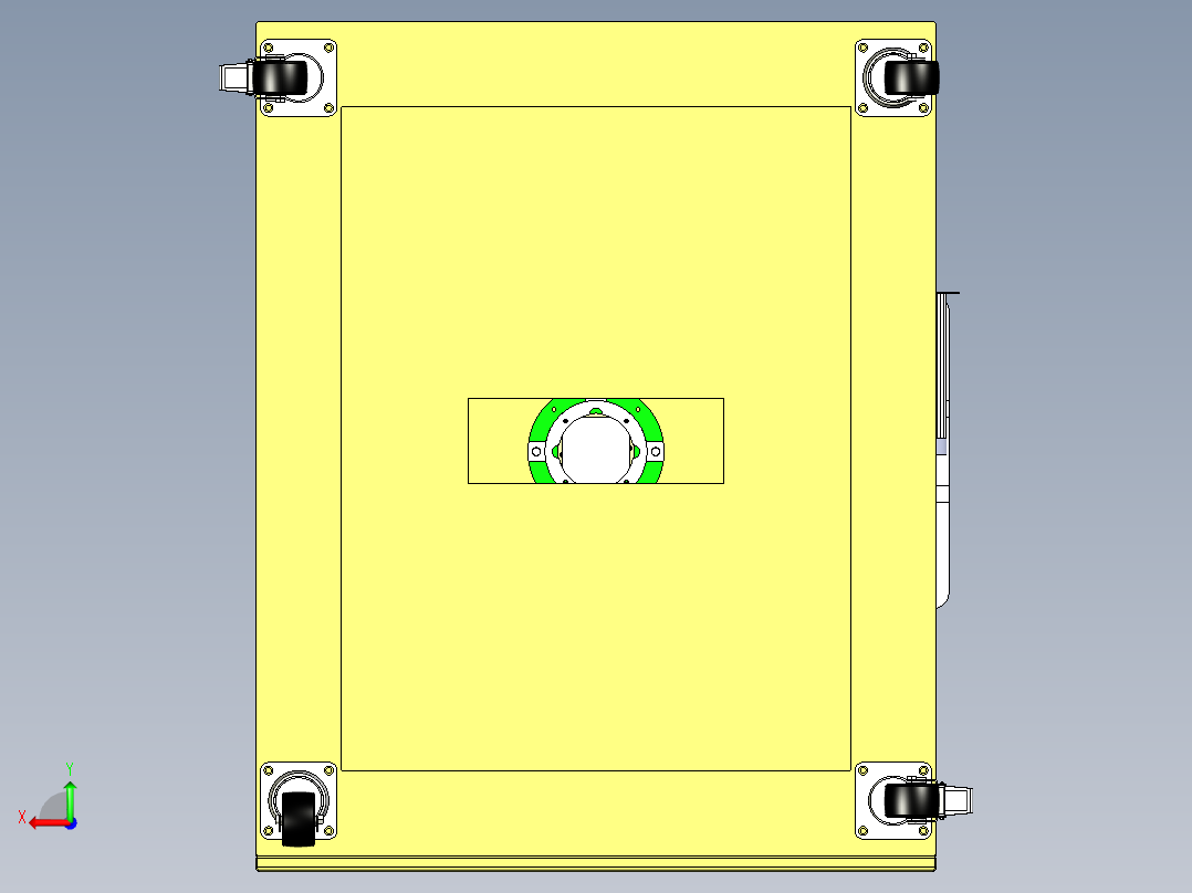 点焊机柜机后视图