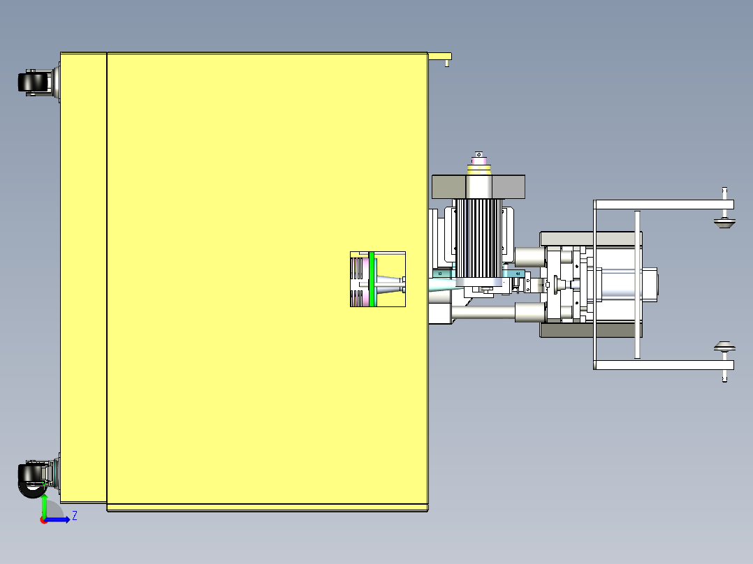 点焊机柜机左视图
