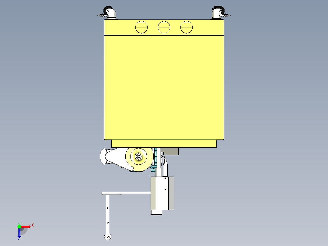 点焊机柜机俯视图