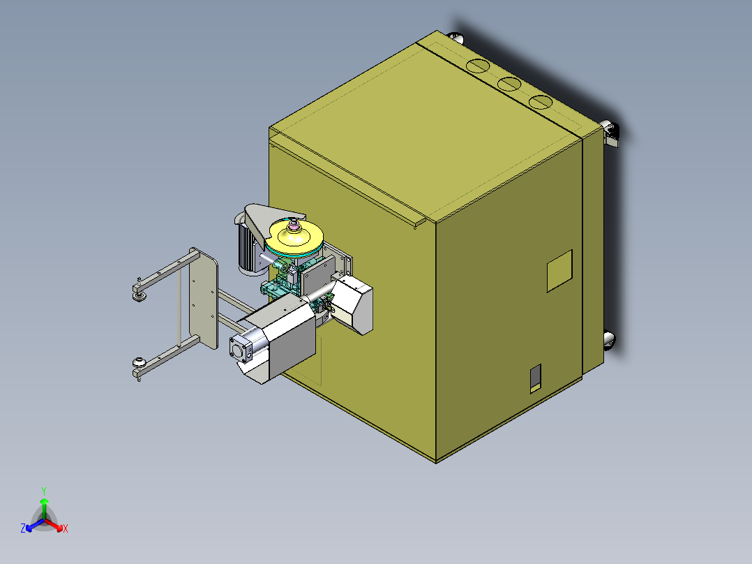点焊机柜机正等轴测图