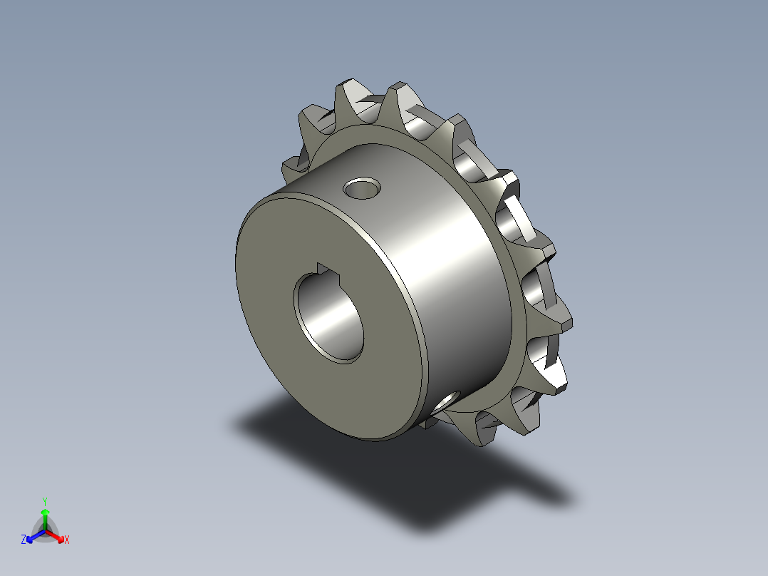 链轮VLD02-35-15-D12正等轴测图