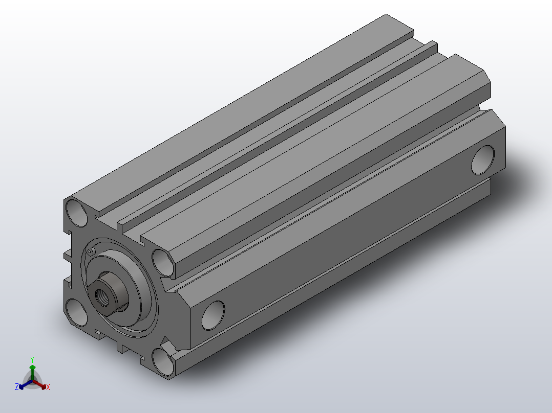 SDA超薄气缸系列SDA 32×100正等轴测图