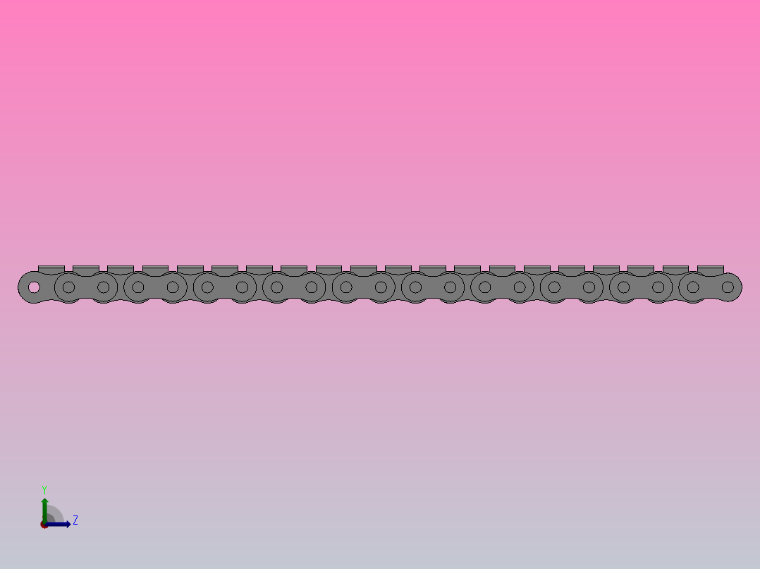 标准系列附件链条[DCA08A-A1-1-20]左视图