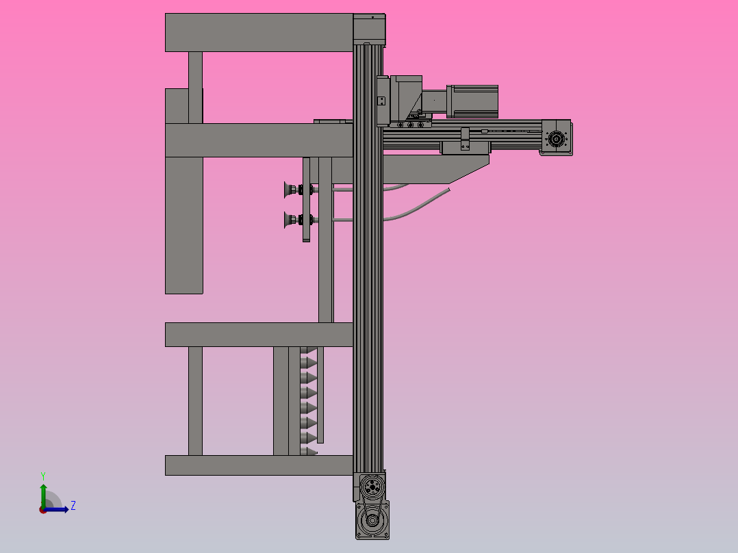 自动玻璃下料机-计算说明书左视图