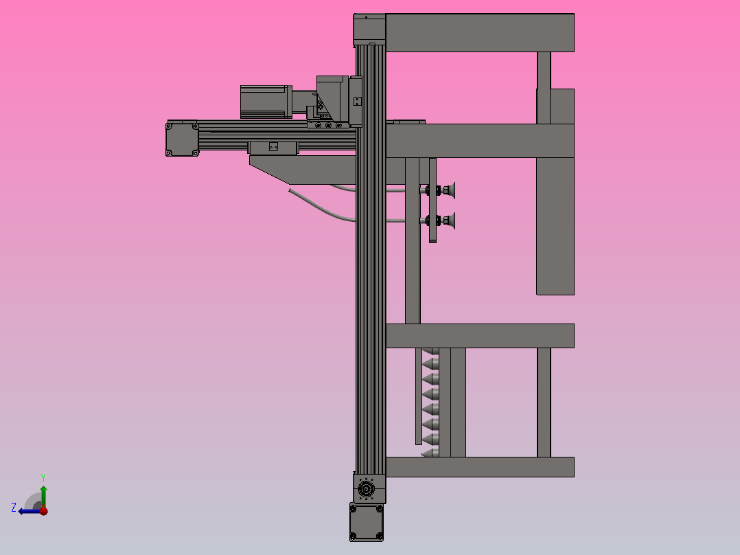 自动玻璃下料机-计算说明书右视图