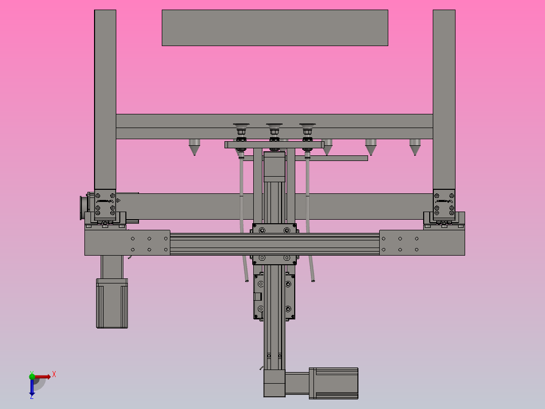 自动玻璃下料机-计算说明书俯视图