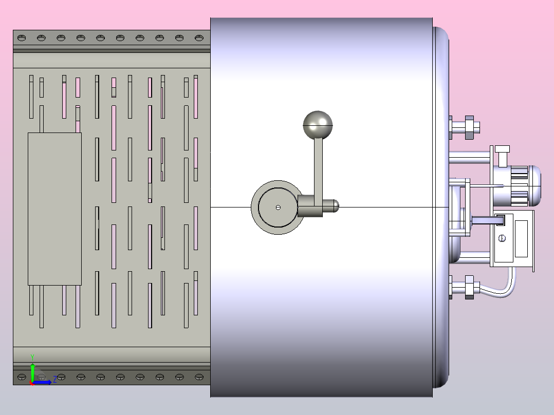不锈奶罐左视图