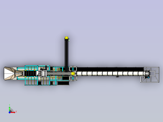 工业制砂生产线布局图3D前视缩略图