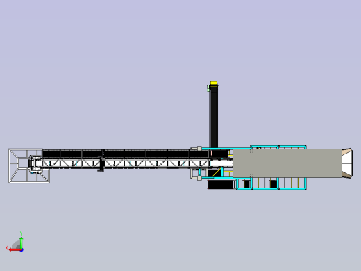 工业制砂生产线布局图3D后视缩略图