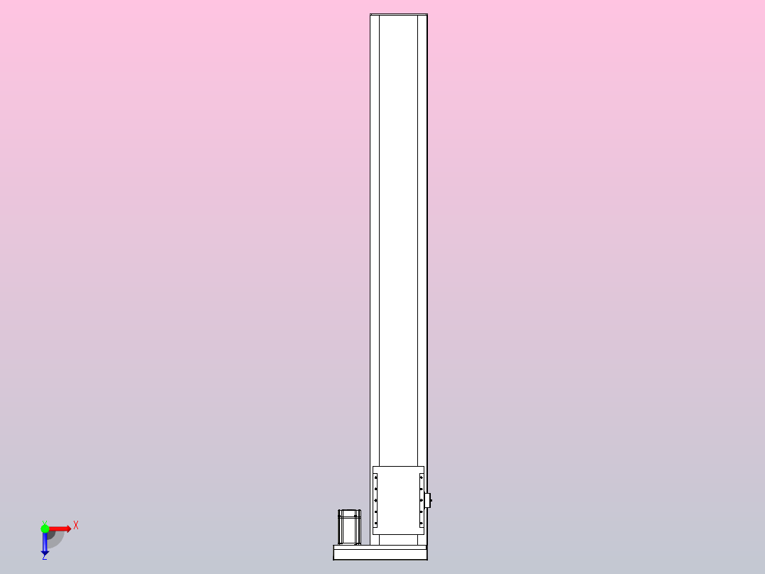 滚珠丝杠直线轴带导轨全封闭TPA-HCR-202D-2510C-L1550-ML-C-P75-N3俯视图