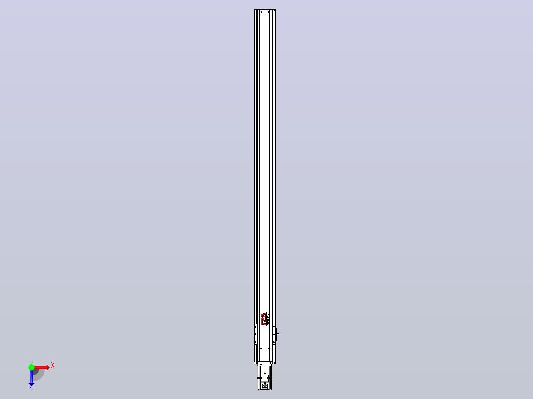 日规模组半封闭丝杆TPA-HNR-85S-1610C-L1200-M-C-P20-N3俯视图