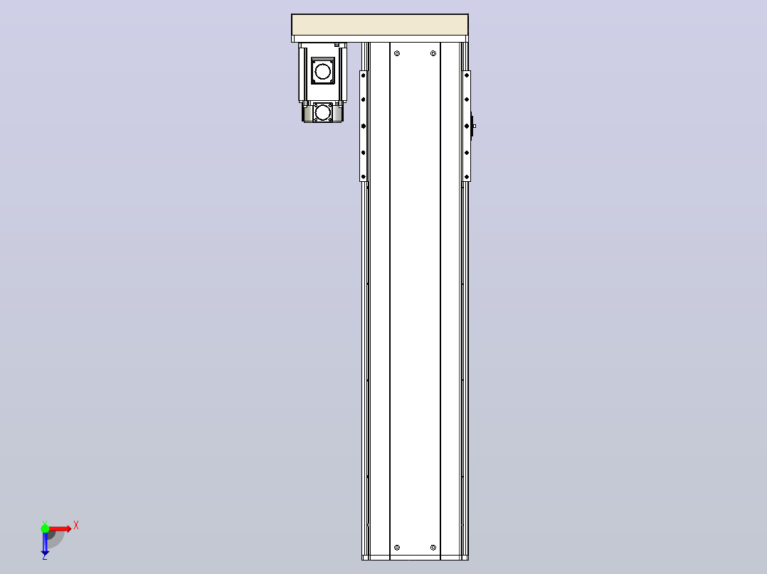 日规模组半封闭丝杆TPA-HNR-220D-3210C-L700-MR-C-P1K-N3俯视图