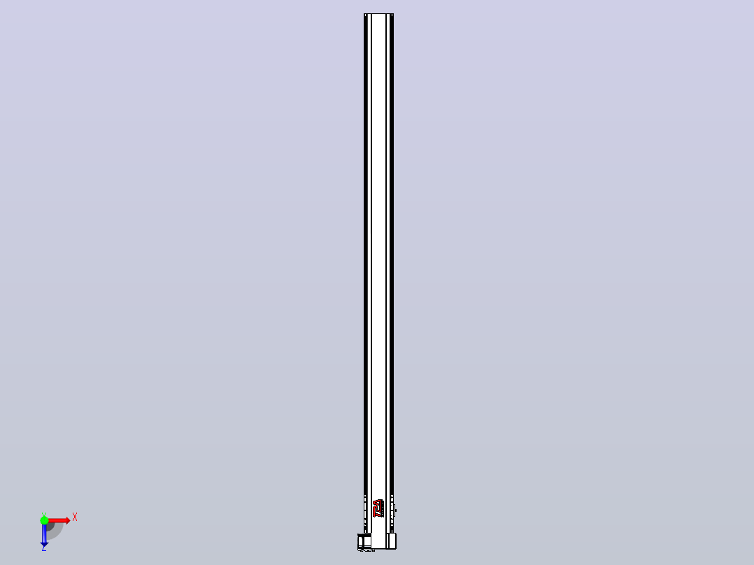 皮带直线轴半封闭可选导轨TPA-HNB-120D-110-L1900-RP-C-P40-N3俯视图