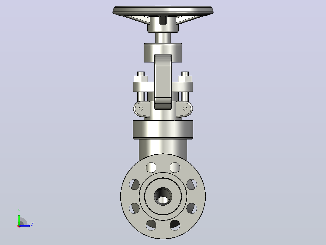 2500Lb-PN42.0 MPa[DN50]截止阀左视图