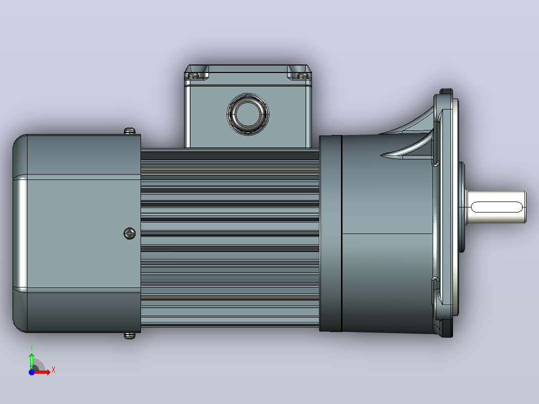 变频减速电机f250v02-L前视图