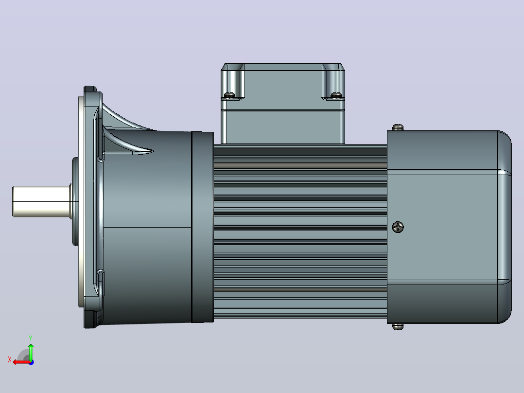 变频减速电机f250v02-L后视图