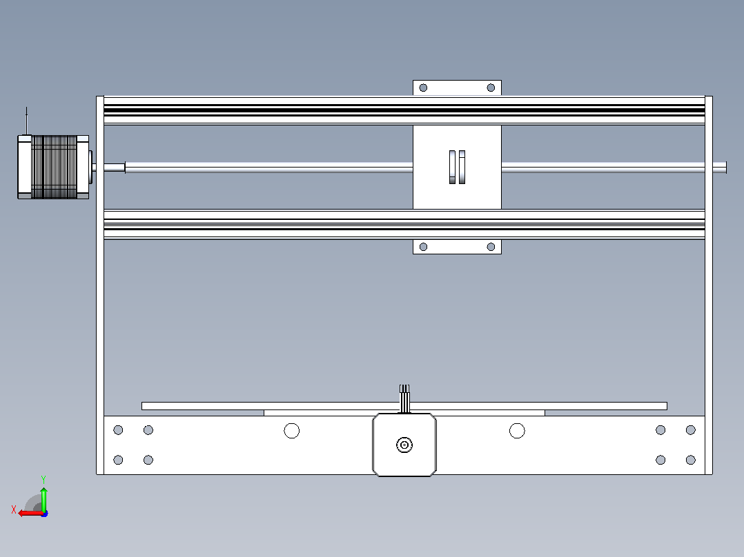 桌面CNC 40x40原型后视图