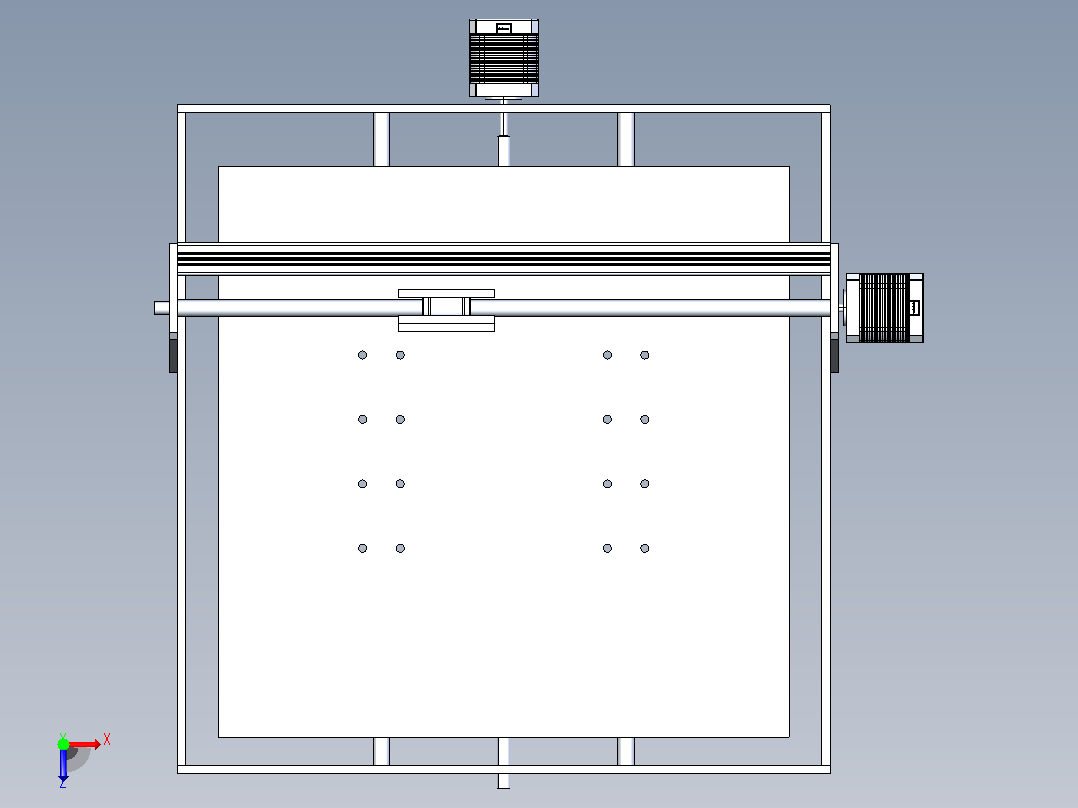 桌面CNC 40x40原型俯视图