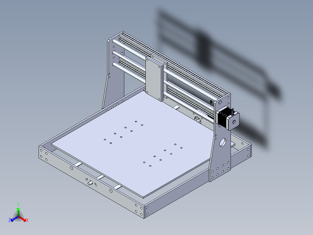 桌面CNC 40x40原型正等轴测图