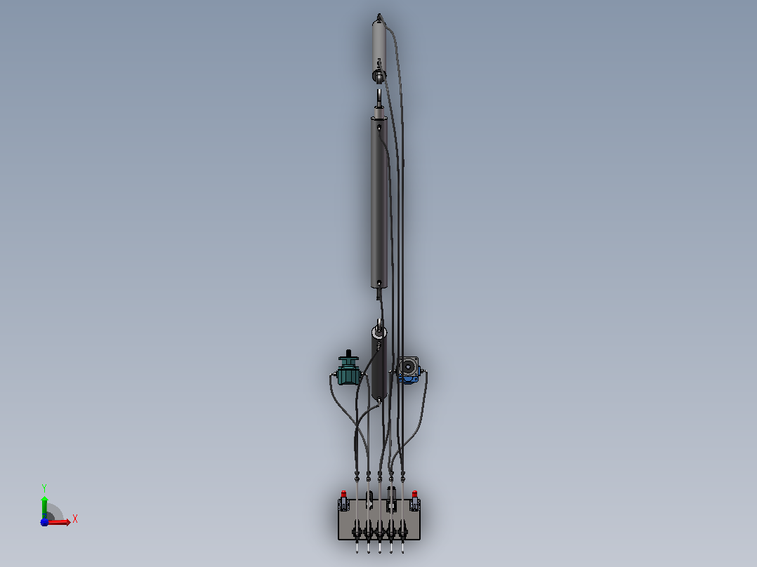 挖掘机液压系统（SW+CAD+选型计算）前视图