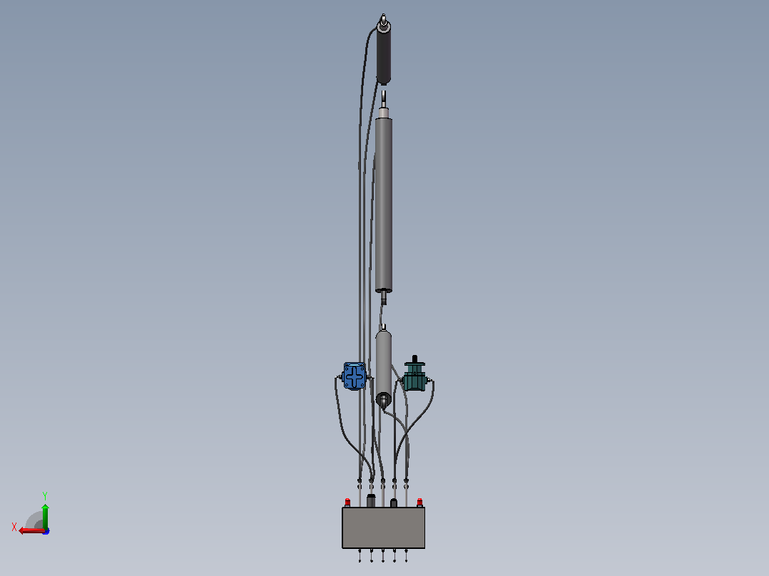 挖掘机液压系统（SW+CAD+选型计算）后视图